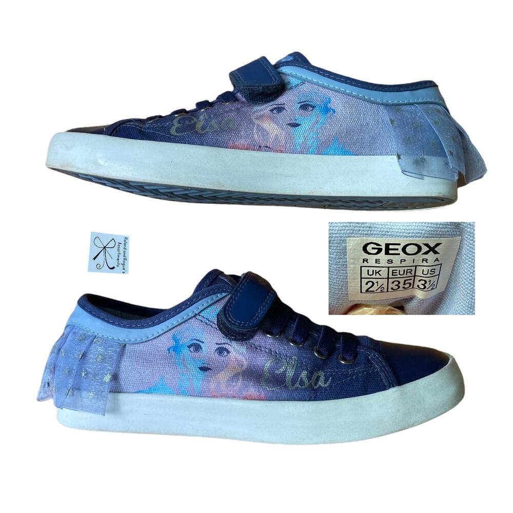Geox Respira Disney Frozen 2 Elsa Shoes Kids Sz 3.5